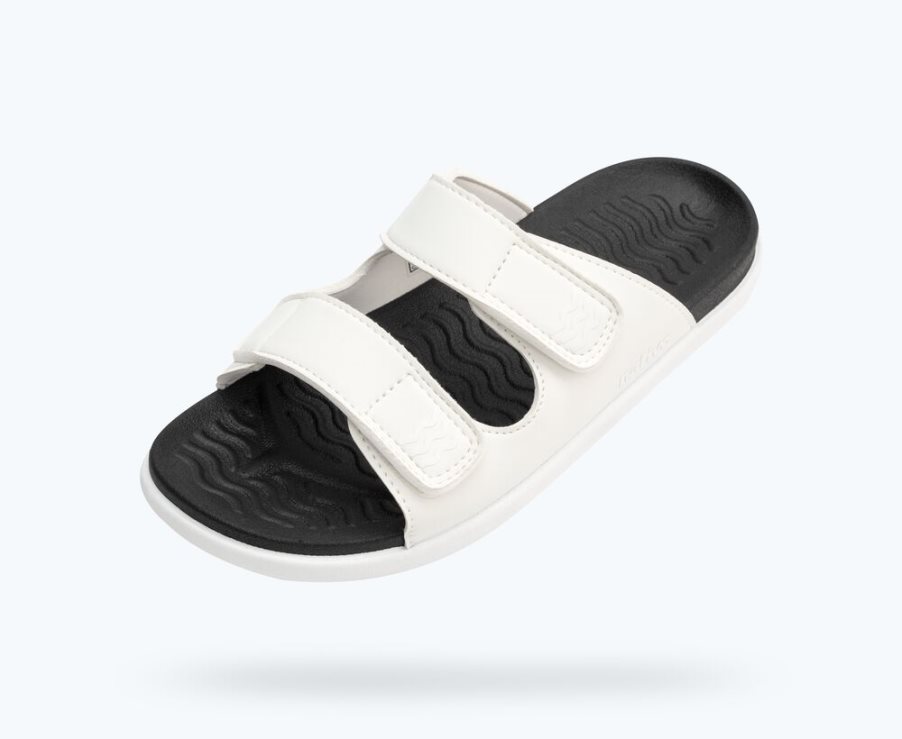 Native Frankie Sugarlite Sandalen Jongens Wit Zwart | 4TGLRQ387