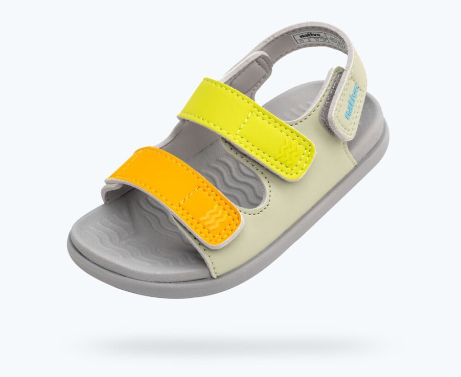 Native Frankie Sugarlite Sandalen Jongens Mintgroen Geel Oranje | KX3FBT524