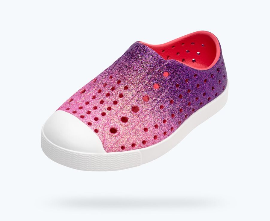 Native Jefferson Bling Schoenen Meisjes Paars Roze | UJNCGQ640