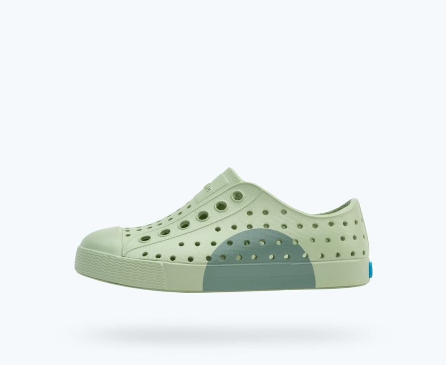 Native Jefferson Block Schoenen Jongens Groen | Q34HJC546