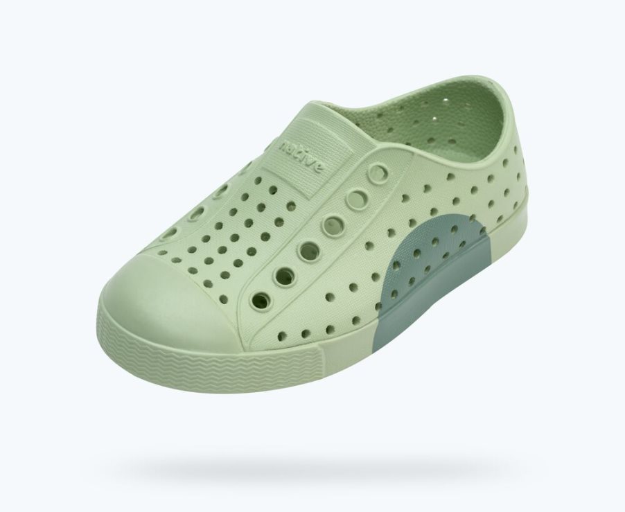 Native Jefferson Block Schoenen Meisjes Groen | NWYCB1159