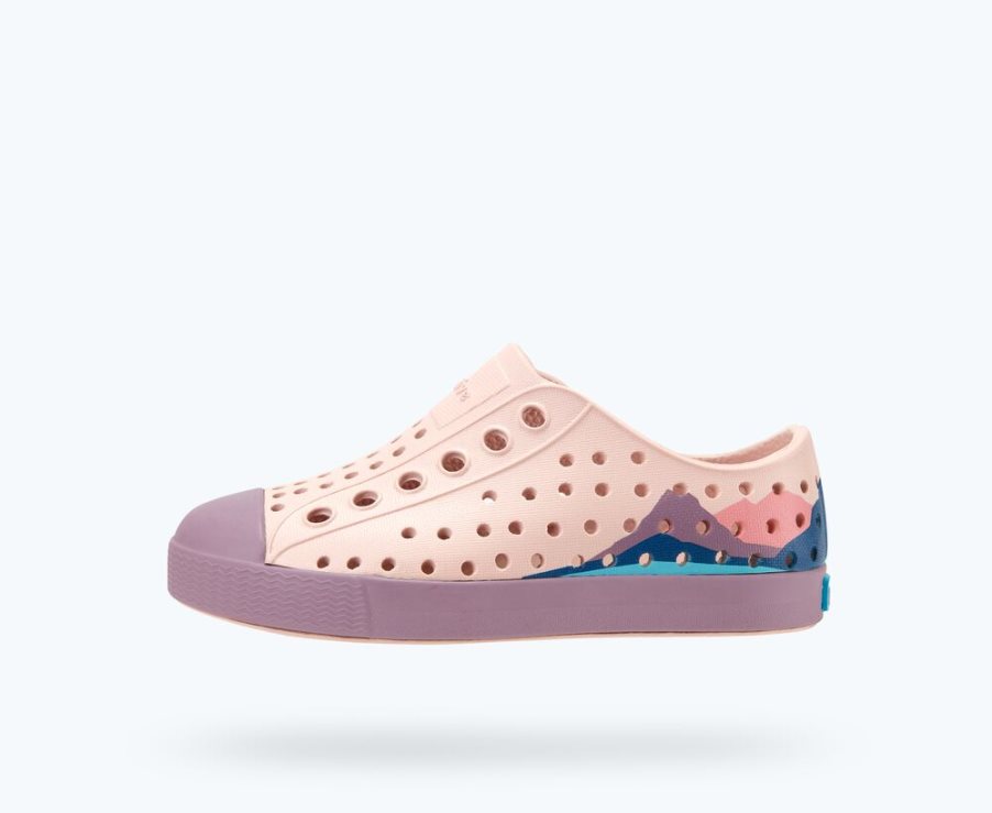 Native Jefferson Block Schoenen Meisjes Roze | YW4XT0274