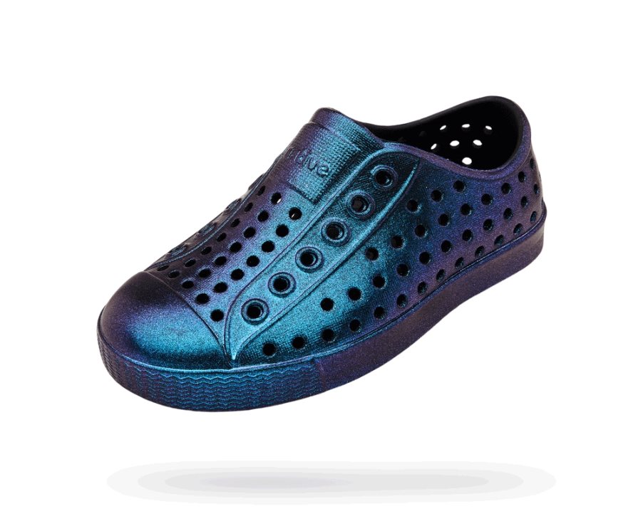 Native Jefferson Iridescent Schoenen Jongens Donkerblauw | LYDRFG574