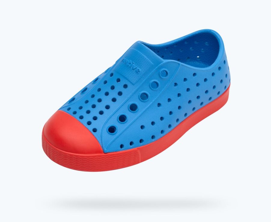 Native Jefferson Schoenen Jongens Blauw Rood | V4EW3H160