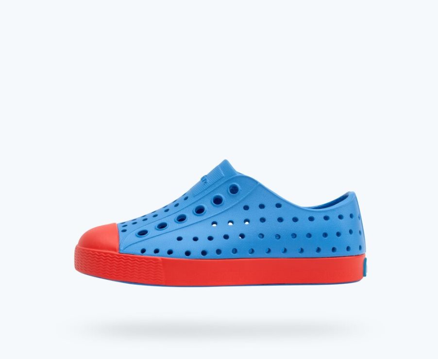 Native Jefferson Schoenen Jongens Blauw Rood | V4EW3H160