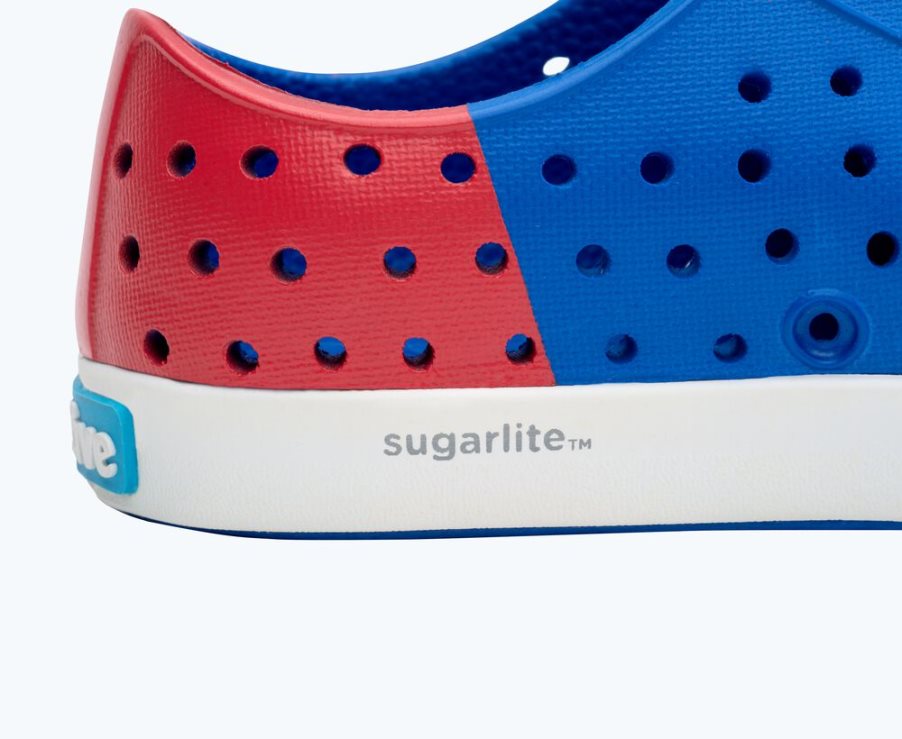 Native Jefferson Sugarlite Block Schoenen Jongens Blauw Rood | BUDJVF610