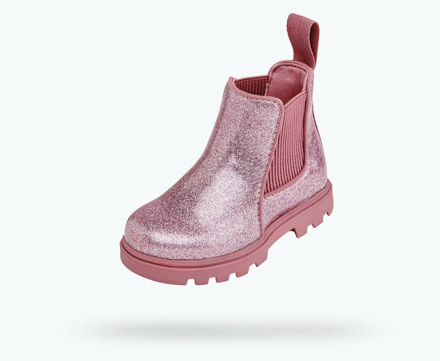 Native Kensington Treklite Glitter Laarzen Meisjes Roze | 4D0BFN368