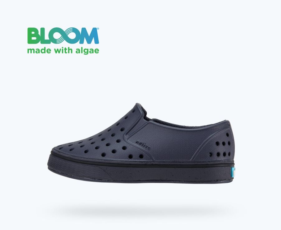 Native Miles Bloom Mocassins Jongens Donkergrijs | 30AWXY347